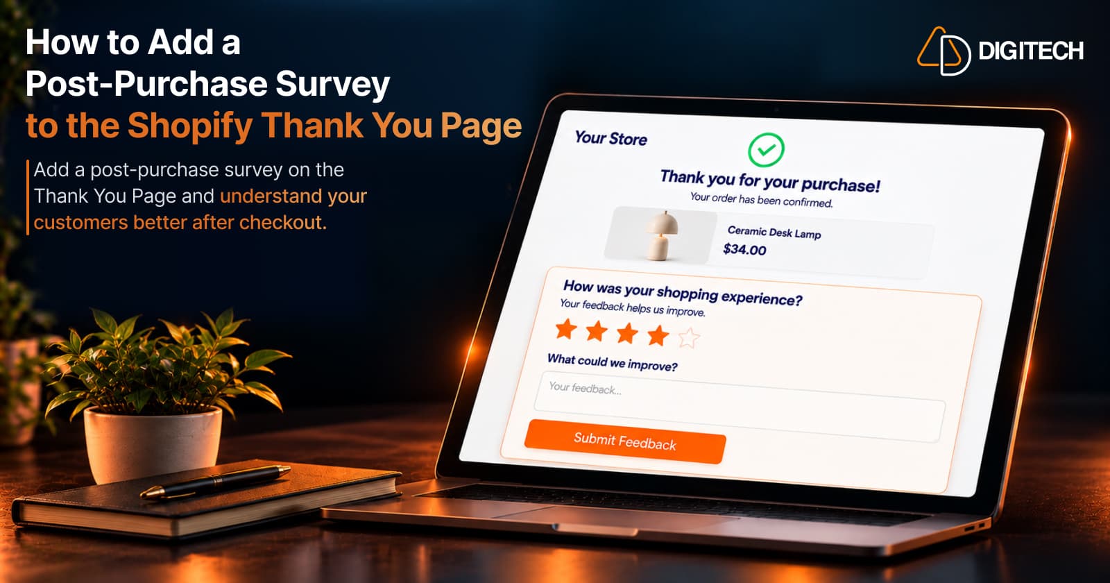 Grovia Shopify Thank You Page post-purchase survey