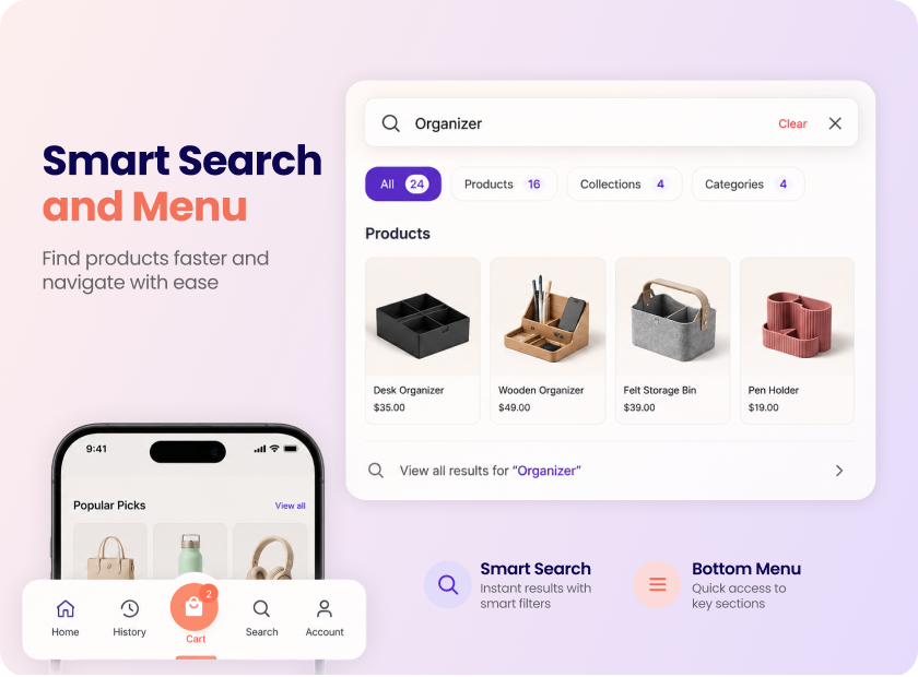Smart Search & Menu — Built-for-Shopify search, navigation, and discovery