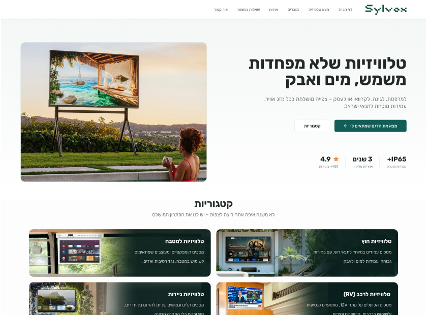 Sylvox Tv — Outdoor entertainment engineered without compromise