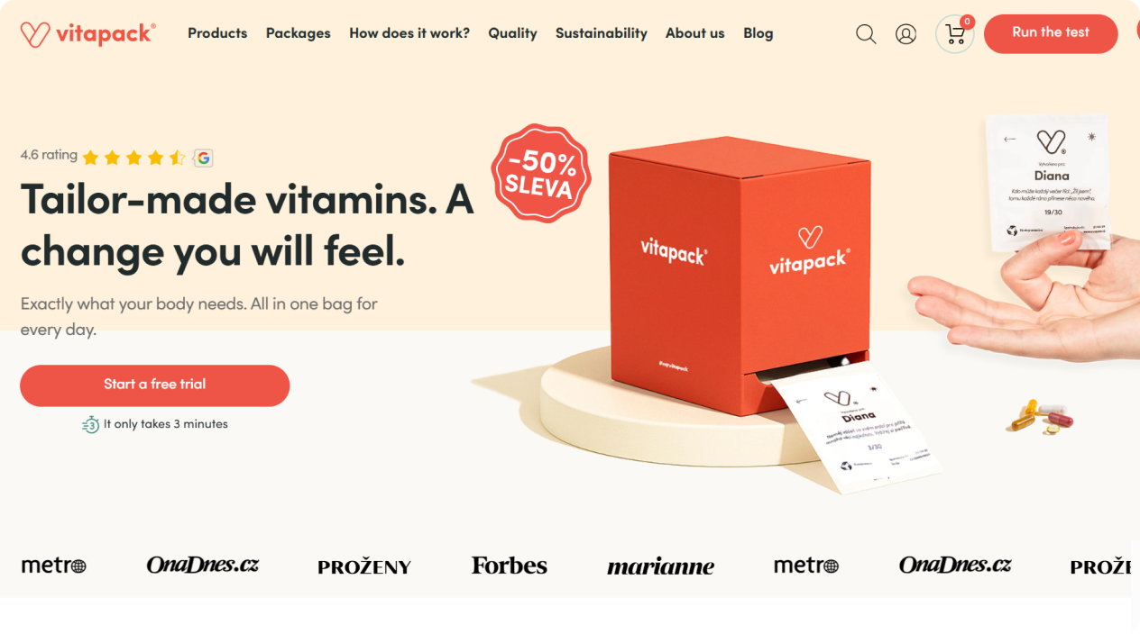 VitaPack — quiz-led international supplement commerce on Shopify Markets